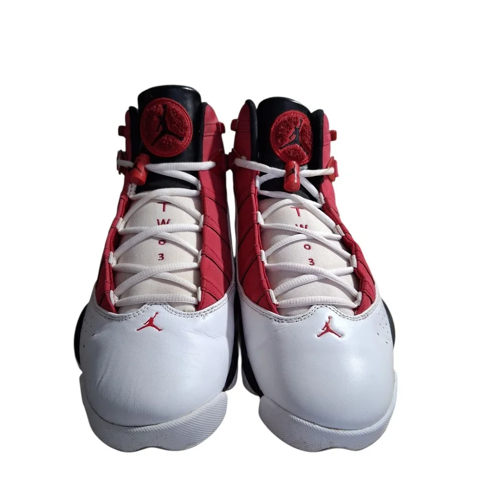 Nike Air Jordan 6 Rings Mens size 12 White/Carmine Basketball Lifestyle Sneakers